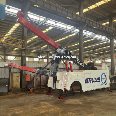 35600lb 16 Ton Medium Duty Wrecker Integrated Tow Truck With Front Outrigger