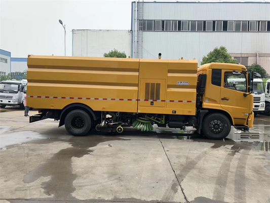 Customizable and Durable 9 cbm Water Tank and 7 cbm Dust Waste Tank Sweeper Truck