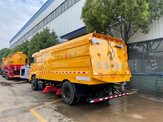 Customizable and Durable 9 cbm Water Tank and 7 cbm Dust Waste Tank Sweeper Truck