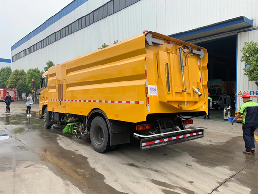 Customizable and Durable 9 cbm Water Tank and 7 cbm Dust Waste Tank Sweeper Truck
