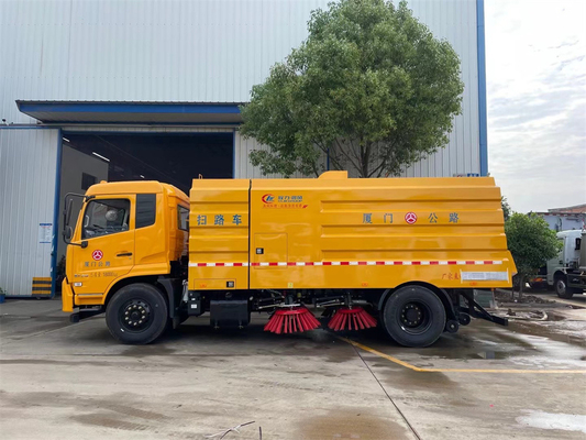 Customizable and Durable 9 cbm Water Tank and 7 cbm Dust Waste Tank Sweeper Truck