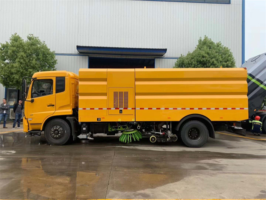 High Pressure Road Sweeper Truck With 9000 Liters Water Tank CCC Certified