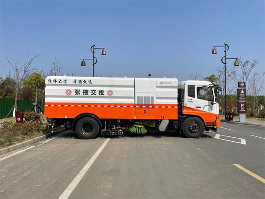 Convenient Street Sweeper Truck With High Pressure Water Spray And Suction Nozzle