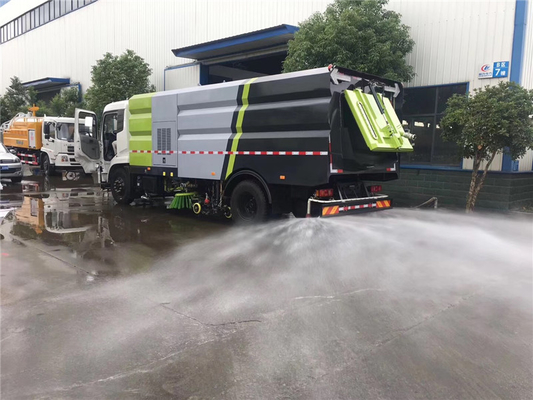 Powerful Street Sweeping Truck Road Cleaner Truck Diesel Fuel Type