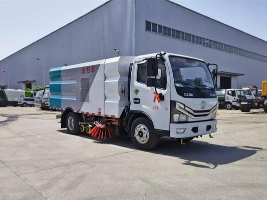 Single Cabin 120hp Road Sweeper Truck With High Pressure Washing For Oil Stain Cleaning