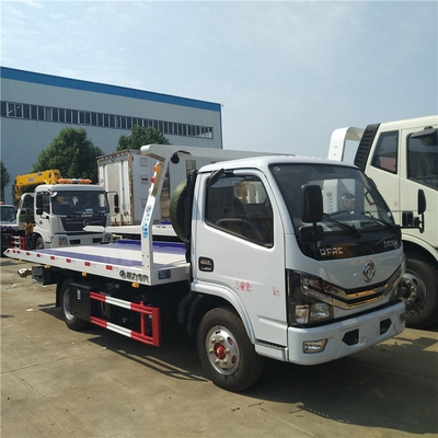 4 Tons Euro 6 LHD Dongfeng Tilt Bed Tow Truck Easy To Maintain