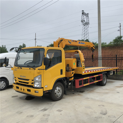 KV600 Isuzu 5 Ton Recovery Truck Flatbed Towtrucks With Crane
