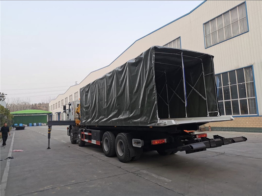 8x4 Euro 6 IVECO 10 Tons Flatbed Wrecker Truck With Knuckle Crane
