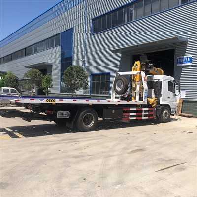 4x2 Euro 3 Euro 6 Shacman Flatbed Tow Truck Wrecker With Crane