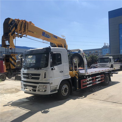 4x2 Euro 3 Euro 6 Shacman Flatbed Tow Truck Wrecker With Crane