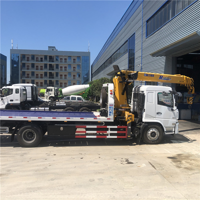 4x2 Euro 3 Euro 6 Shacman Flatbed Tow Truck Wrecker With Crane