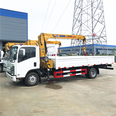 Isuzu ELF XCMG Straight Arm 5 Ton Truck Mounted Crane For Municipal Construction