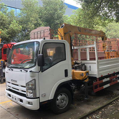 Isuzu ELF XCMG Straight Arm 5 Ton Truck Mounted Crane For Municipal Construction