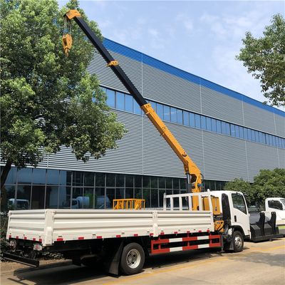 Isuzu ELF XCMG Straight Arm 5 Ton Truck Mounted Crane For Municipal Construction