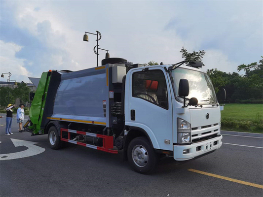 ISUZU KV600 130hp Engine Trash Compactor Truck  8cbm Tank Waste Removal Truck