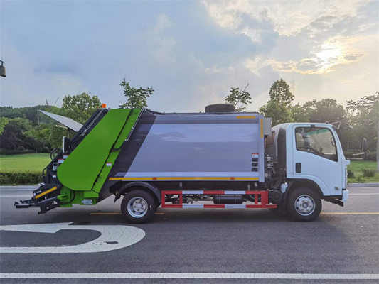 ISUZU KV600 130hp Engine Trash Compactor Truck  8cbm Tank Waste Removal Truck