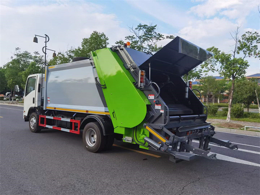 ISUZU KV600 130hp Engine Trash Compactor Truck  8cbm Tank Waste Removal Truck