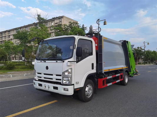 ISUZU KV600 130hp Engine Trash Compactor Truck  8cbm Tank Waste Removal Truck