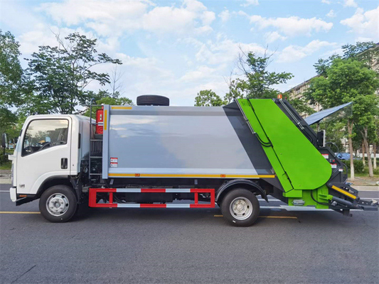 ISUZU KV600 130hp Engine Trash Compactor Truck  8cbm Tank Waste Removal Truck