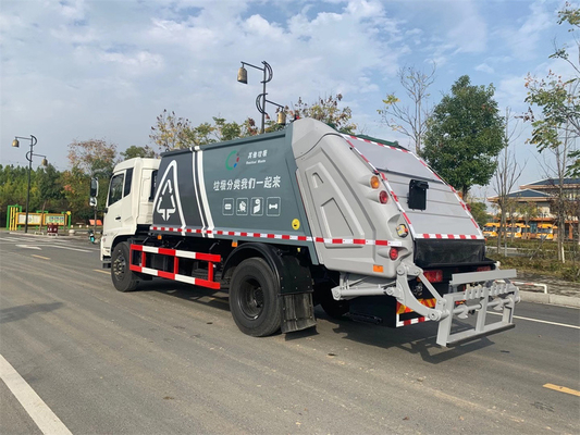 Dongfeng 190hp Engine Garbage Compactor Truck With 12cbm Tank