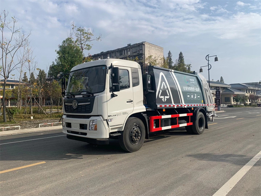 Dongfeng 190hp Engine Garbage Compactor Truck With 12cbm Tank