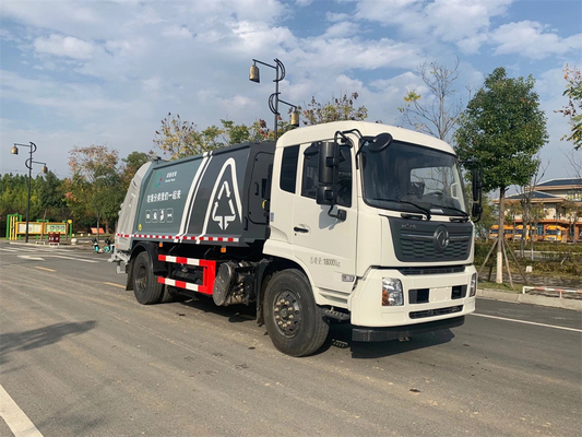 Dongfeng 190hp Engine Garbage Compactor Truck With 12cbm Tank