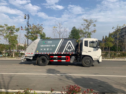 Dongfeng 190hp Engine Garbage Compactor Truck With 12cbm Tank