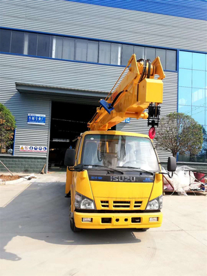 4x2 ISUZU 14m High Altitude Aerial Work Truck With Fold Arm Double Row Cabin