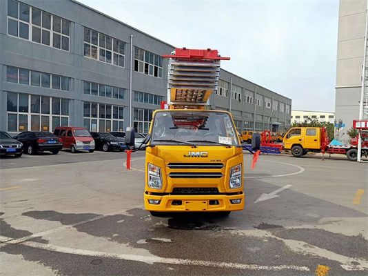 28m JMC High Building Moving Ladder Bucket Truck Aerial Ladder Truck