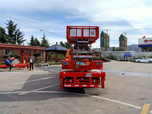 28m JMC High Building Moving Ladder Bucket Truck Aerial Ladder Truck