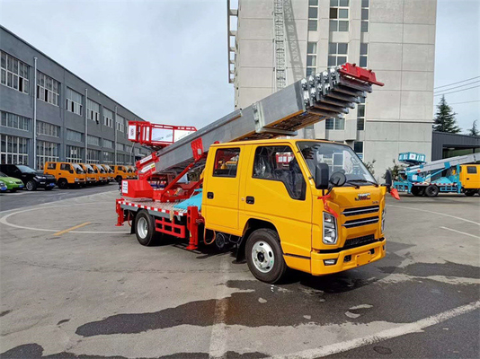 28m JMC High Building Moving Ladder Bucket Truck Aerial Ladder Truck