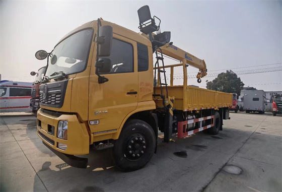 Dongfeng 190hp Engine Truck Mounted Crane 8 Ton Crane Truck For Transportation