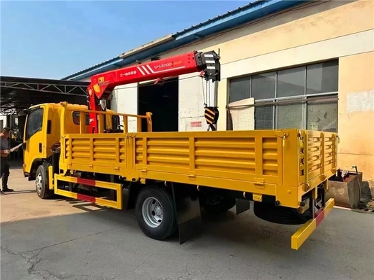 ISUZU NPR KV100 115hp Engine 2 Ton Crane Truck / Truck Mounted Hydraulic Crane