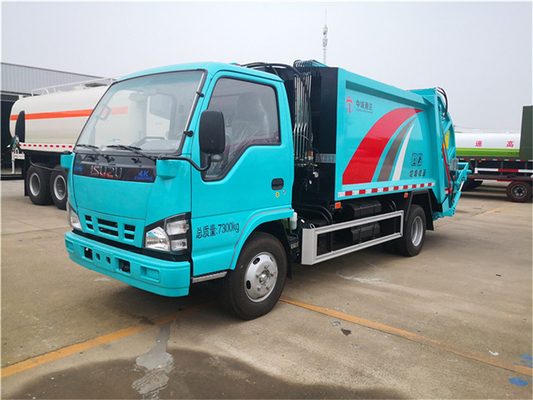 4x2 Japanese ISUZU 600P Garbage Compactor Truck With 5 Cbm Volume