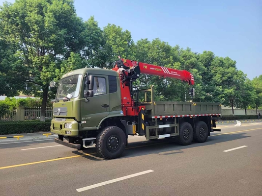 Chinese Dongfeng Brand 6WD 6X6 Truck Mounted Crane With XCMG 8 Tons 10 Ton Crane For military use