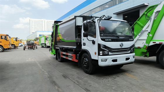 4X2 EURO 6 DONGFENG 156HP 170HP 12CBM COMPACT GARBAGE VEHICLE REAR LOADER GARBAGE TRUCK
