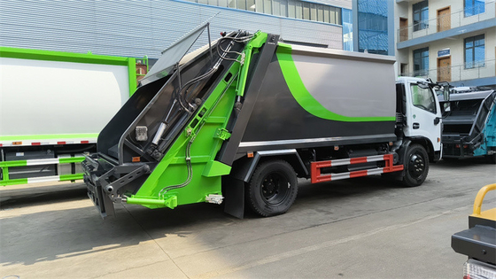 4X2 EURO 6 DONGFENG 156HP 170HP 12CBM COMPACT GARBAGE VEHICLE REAR LOADER GARBAGE TRUCK