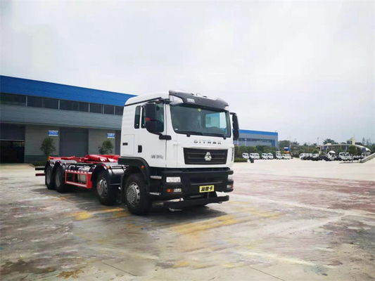 8x4 Sinotruck Howo Hook Lifting Arm Garbage Truck With 20 Cbm Bucket