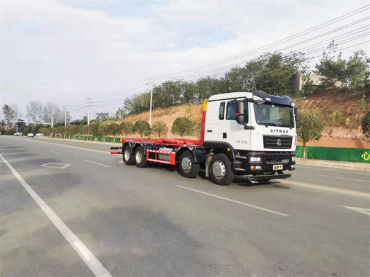 8x4 Sinotruck Howo Hook Lifting Arm Garbage Truck With 20 Cbm Bucket