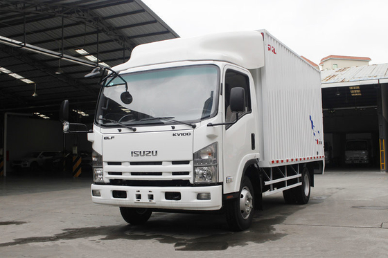 GVW 3500kg Japanese Isuzu KV100 115hp Light Cargo Box Van Truck With 2 Tons 3 Ton Loading Lorry Truck
