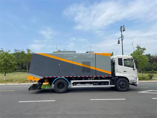 Advanced Sweeper Truck With Integrated High Pressure Washing And Sweeping Capabilities