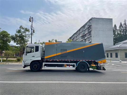 Advanced Sweeper Truck With Integrated High Pressure Washing And Sweeping Capabilities