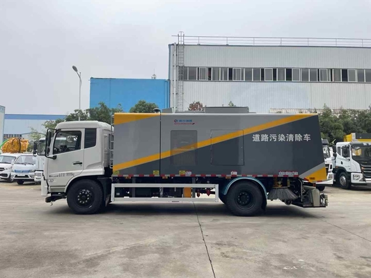Sweeper Truck With Advanced High-Pressure Water Flushing And Suction Functions For Versatile Cleaning And Maintenance