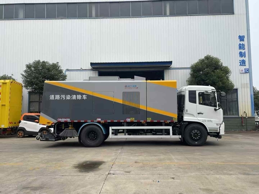Sweeper Truck With Advanced High-Pressure Water Flushing And Suction Functions For Versatile Cleaning And Maintenance