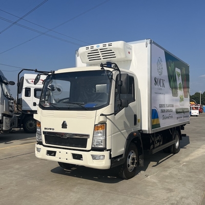 4x2 SINOTRUK HOWO 3-5 Ton Small Frozen Food Delivery Truck With 4m Freezer Box
