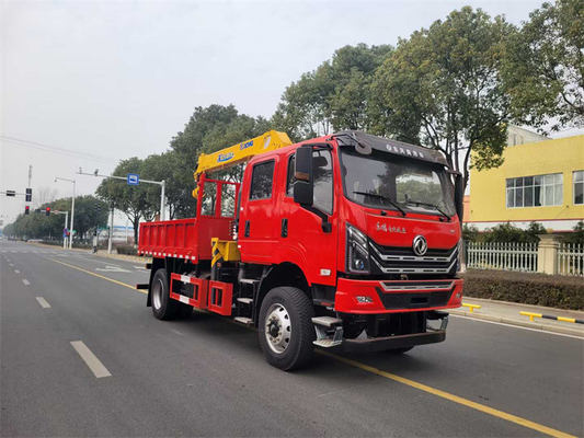 Chinese Dongfeng Brand Double Cabin 4WD 4X4 Truck Mounted Crane With XCMG 5 Tons Crane For military use