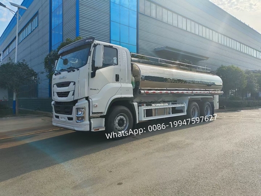 10 wheels 6X4 ISUZU truck with 20000 liter stainless steel milk tanker