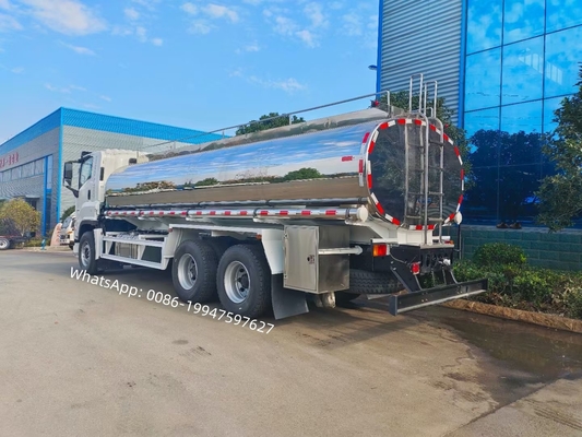10 wheels 6X4 ISUZU truck with 20000 liter stainless steel milk tanker