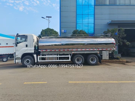 10 wheels 6X4 ISUZU truck with 20000 liter stainless steel milk tanker