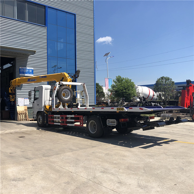 4x2 Euro 3 Euro 6 Shacman Flatbed Tow Truck Wrecker With Crane